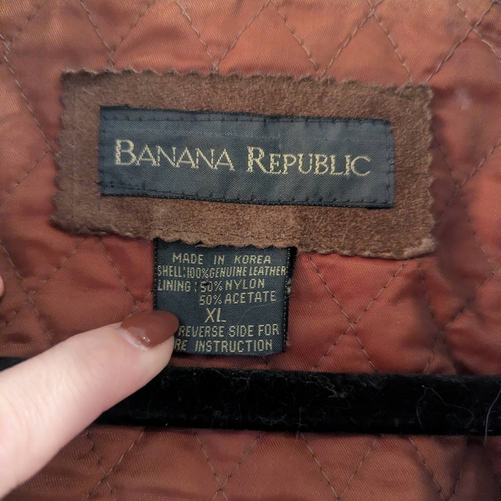 Vintage Banana Republic Suede Leather Jacket - Picture 6 of 10